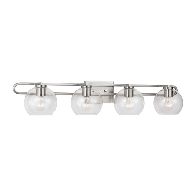 Four Light Bath Vanity<br /><span style="color:#4AB0CE;">Entrega: 4-10 dias en USA</span><br /><span style="color:#4AB0CE;font-size:60%;">PREGUNTE POR ENTREGA EN PANAMA</span><br />Collection: Codyn<br />Finish: Brushed Nickel