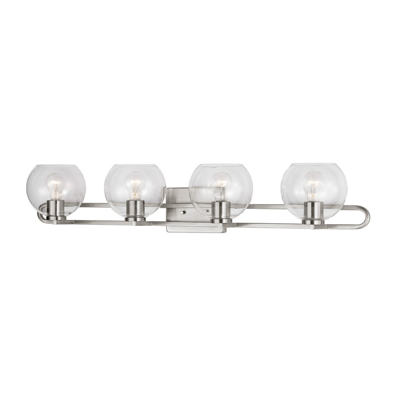 Four Light Bath Vanity<br /><span style="color:#4AB0CE;">Entrega: 4-10 dias en USA</span><br /><span style="color:#4AB0CE;font-size:60%;">PREGUNTE POR ENTREGA EN PANAMA</span><br />Collection: Codyn<br />Finish: Brushed Nickel