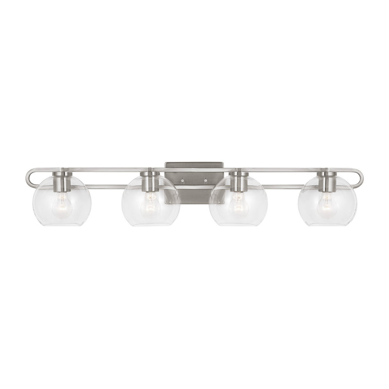 Four Light Bath Vanity<br /><span style="color:#4AB0CE;">Entrega: 4-10 dias en USA</span><br /><span style="color:#4AB0CE;font-size:60%;">PREGUNTE POR ENTREGA EN PANAMA</span><br />Collection: Codyn<br />Finish: Brushed Nickel