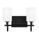 Two Light Bath Vanity<br /><span style="color:#4AB0CE;">Entrega: 4-10 dias en USA</span><br /><span style="color:#4AB0CE;font-size:60%;">PREGUNTE POR ENTREGA EN PANAMA</span><br />Collection: Oak Moore<br />Finish: Midnight Black