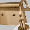 Two Light Bath Vanity<br /><span style="color:#4AB0CE;">Entrega: 4-10 dias en USA</span><br /><span style="color:#4AB0CE;font-size:60%;">PREGUNTE POR ENTREGA EN PANAMA</span><br />Collection: Oak Moore<br />Finish: Satin Brass