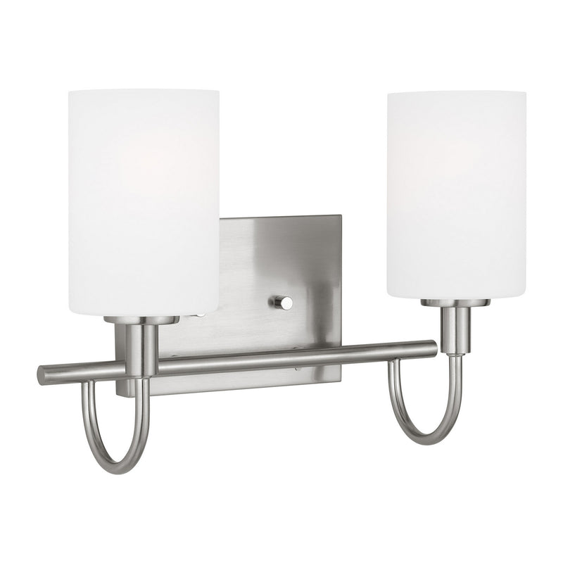 LED Bath Wall Sconce<br /><span style="color:#4AB0CE;">Entrega: 4-10 dias en USA</span><br /><span style="color:#4AB0CE;font-size:60%;">PREGUNTE POR ENTREGA EN PANAMA</span><br />Collection: Oak Moore<br />Finish: Brushed Nickel