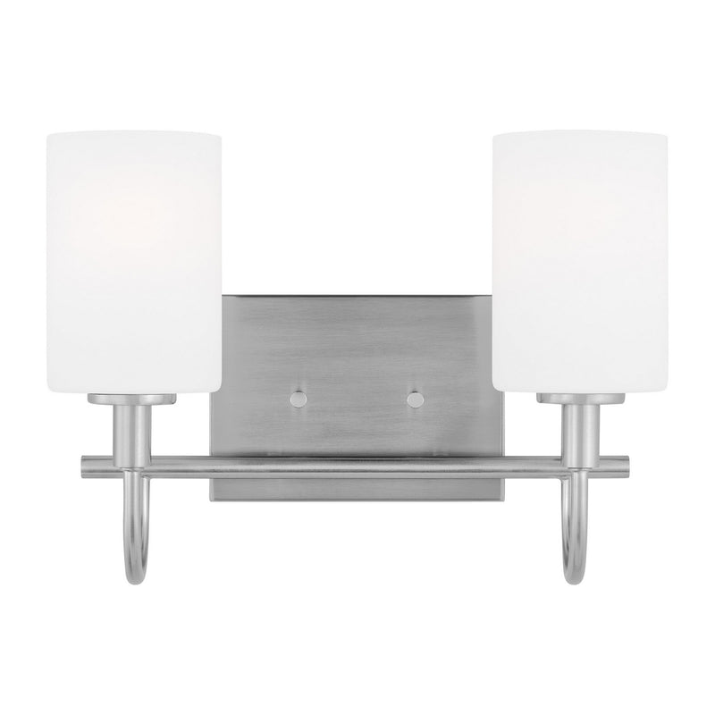 LED Bath Wall Sconce<br /><span style="color:#4AB0CE;">Entrega: 4-10 dias en USA</span><br /><span style="color:#4AB0CE;font-size:60%;">PREGUNTE POR ENTREGA EN PANAMA</span><br />Collection: Oak Moore<br />Finish: Brushed Nickel