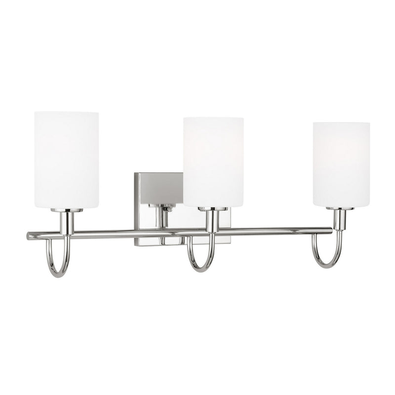 Three Light Bath Vanity<br /><span style="color:#4AB0CE;">Entrega: 4-10 dias en USA</span><br /><span style="color:#4AB0CE;font-size:60%;">PREGUNTE POR ENTREGA EN PANAMA</span><br />Collection: Oak Moore<br />Finish: Chrome