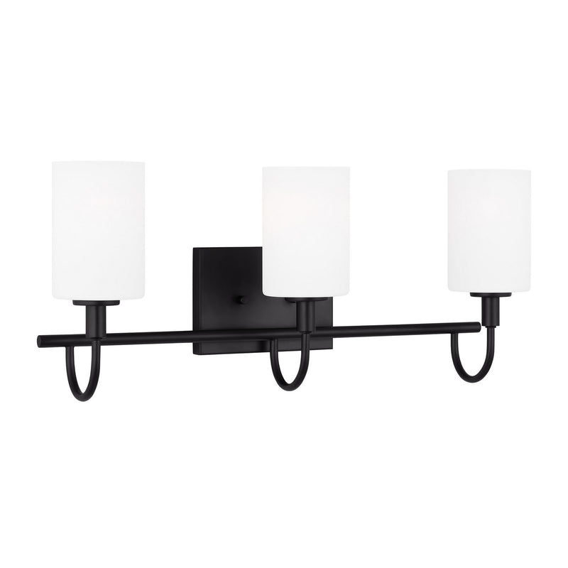 Three Light Bath Vanity<br /><span style="color:#4AB0CE;">Entrega: 2-3 semanas en USA</span><br /><span style="color:#4AB0CE;font-size:60%;">PREGUNTE POR ENTREGA EN PANAMA</span><br />Collection: Oak Moore<br />Finish: Midnight Black