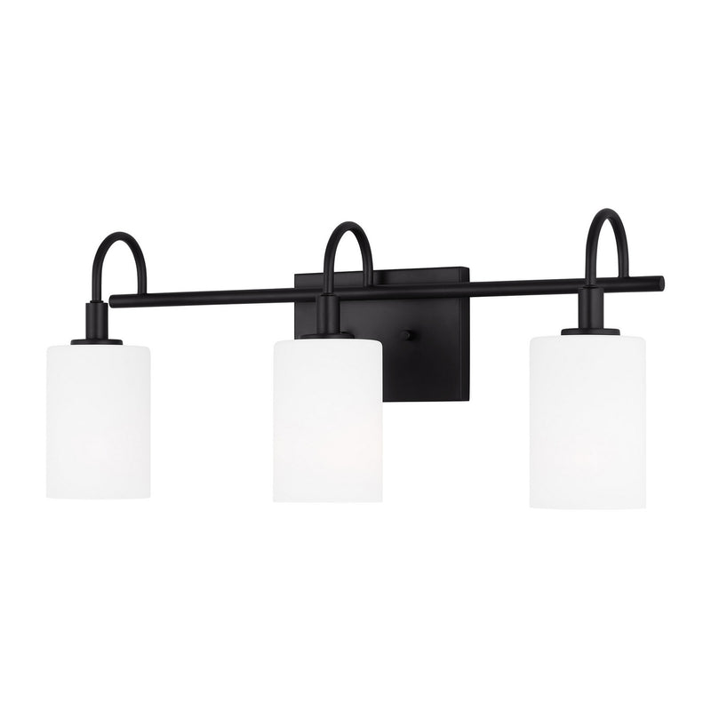 Three Light Bath Vanity<br /><span style="color:#4AB0CE;">Entrega: 2-3 semanas en USA</span><br /><span style="color:#4AB0CE;font-size:60%;">PREGUNTE POR ENTREGA EN PANAMA</span><br />Collection: Oak Moore<br />Finish: Midnight Black