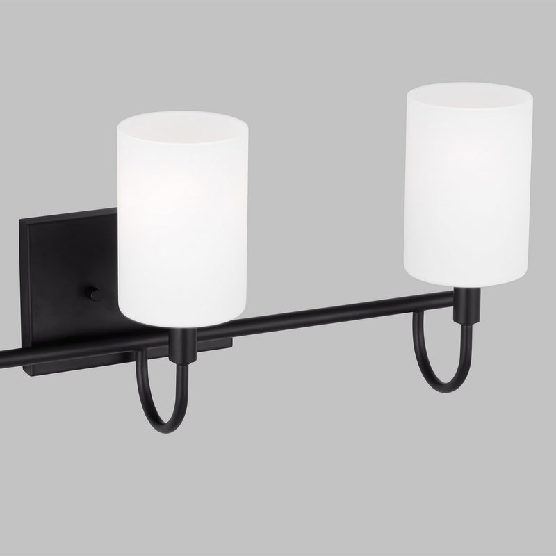 Three Light Bath Vanity<br /><span style="color:#4AB0CE;">Entrega: 2-3 semanas en USA</span><br /><span style="color:#4AB0CE;font-size:60%;">PREGUNTE POR ENTREGA EN PANAMA</span><br />Collection: Oak Moore<br />Finish: Midnight Black