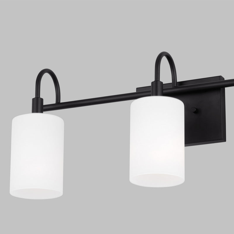 Three Light Bath Vanity<br /><span style="color:#4AB0CE;">Entrega: 2-3 semanas en USA</span><br /><span style="color:#4AB0CE;font-size:60%;">PREGUNTE POR ENTREGA EN PANAMA</span><br />Collection: Oak Moore<br />Finish: Midnight Black