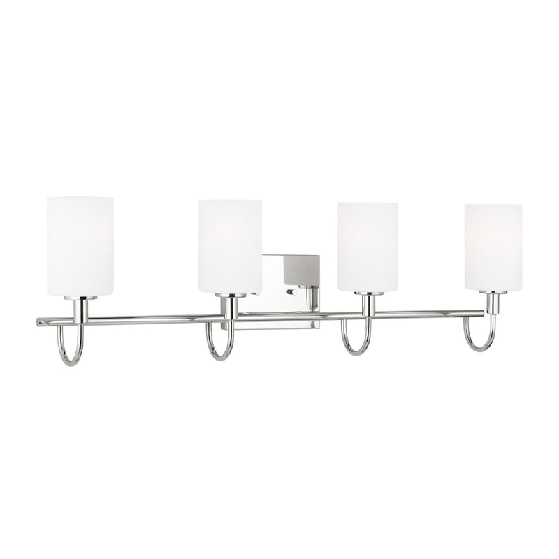 Four Light Bath Vanity<br /><span style="color:#4AB0CE;">Entrega: 4-10 dias en USA</span><br /><span style="color:#4AB0CE;font-size:60%;">PREGUNTE POR ENTREGA EN PANAMA</span><br />Collection: Oak Moore<br />Finish: Chrome
