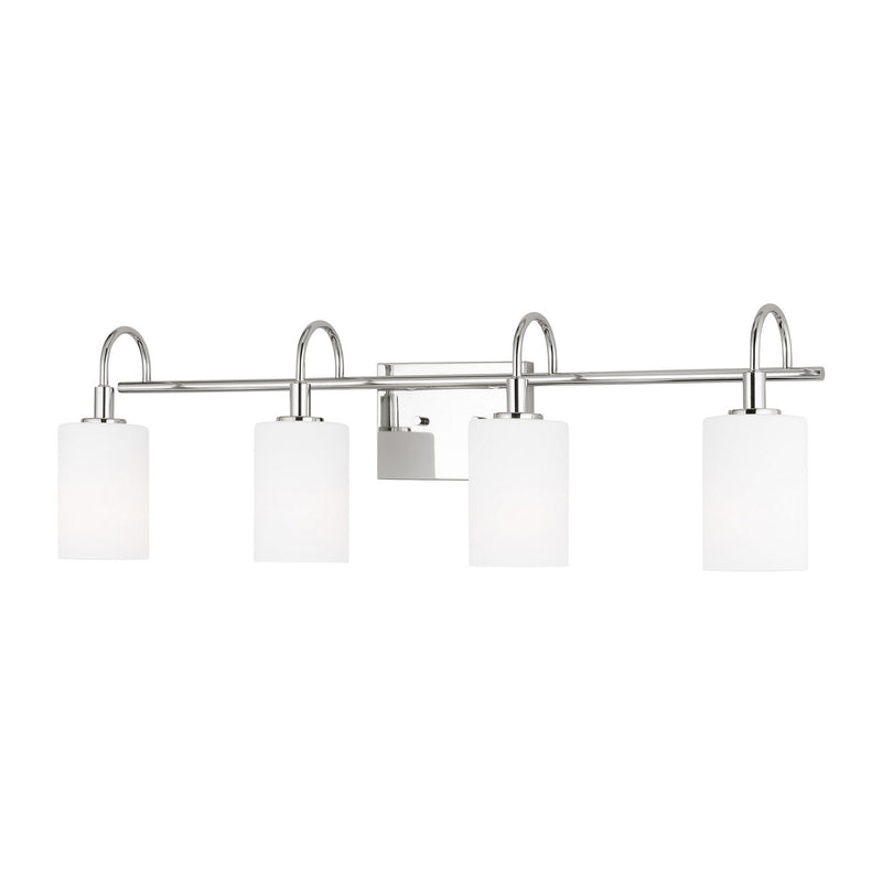 Four Light Bath Vanity<br /><span style="color:#4AB0CE;">Entrega: 4-10 dias en USA</span><br /><span style="color:#4AB0CE;font-size:60%;">PREGUNTE POR ENTREGA EN PANAMA</span><br />Collection: Oak Moore<br />Finish: Chrome