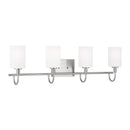 Four Light Bath Vanity<br /><span style="color:#4AB0CE;">Entrega: 4-10 dias en USA</span><br /><span style="color:#4AB0CE;font-size:60%;">PREGUNTE POR ENTREGA EN PANAMA</span><br />Collection: Oak Moore<br />Finish: Brushed Nickel