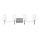 Four Light Bath Vanity<br /><span style="color:#4AB0CE;">Entrega: 4-10 dias en USA</span><br /><span style="color:#4AB0CE;font-size:60%;">PREGUNTE POR ENTREGA EN PANAMA</span><br />Collection: Oak Moore<br />Finish: Brushed Nickel