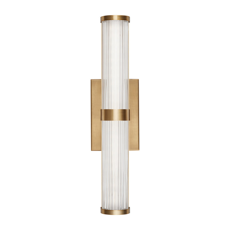 LED Bath Wall Sconce<br /><span style="color:#4AB0CE;">Entrega: 4-10 dias en USA</span><br /><span style="color:#4AB0CE;font-size:60%;">PREGUNTE POR ENTREGA EN PANAMA</span><br />Collection: Syden<br />Finish: Satin Brass