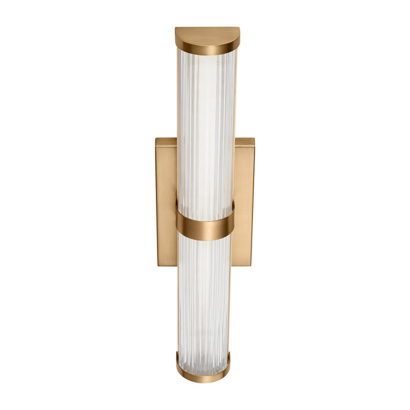 LED Bath Wall Sconce<br /><span style="color:#4AB0CE;">Entrega: 4-10 dias en USA</span><br /><span style="color:#4AB0CE;font-size:60%;">PREGUNTE POR ENTREGA EN PANAMA</span><br />Collection: Syden<br />Finish: Satin Brass