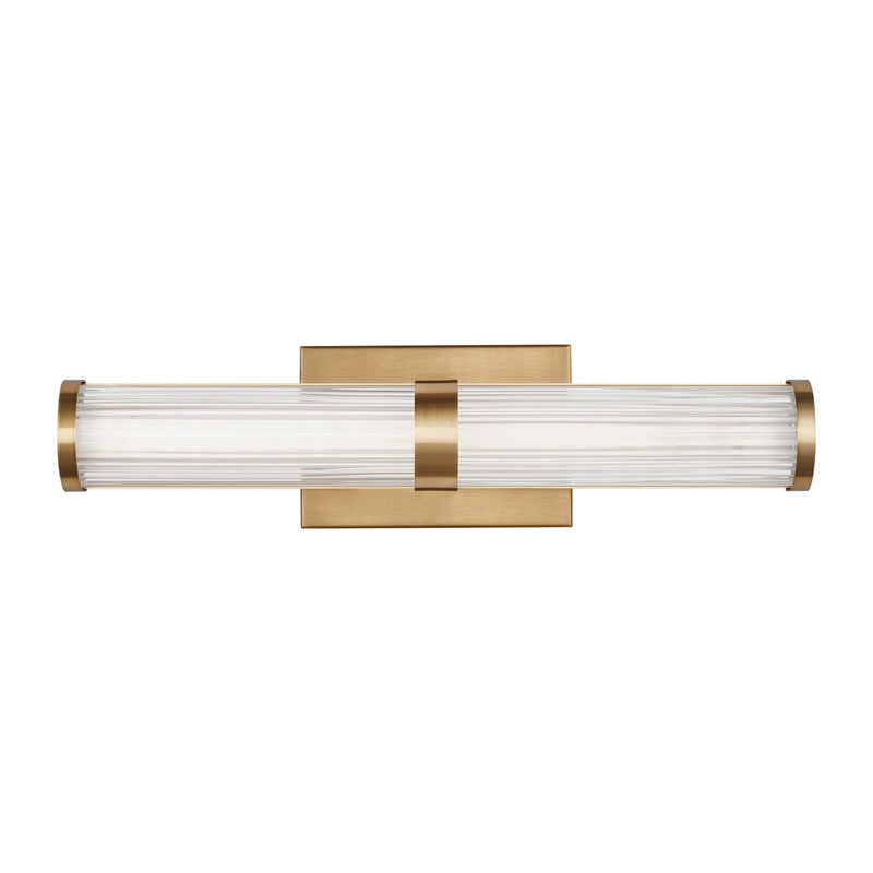 LED Bath Wall Sconce<br /><span style="color:#4AB0CE;">Entrega: 4-10 dias en USA</span><br /><span style="color:#4AB0CE;font-size:60%;">PREGUNTE POR ENTREGA EN PANAMA</span><br />Collection: Syden<br />Finish: Satin Brass