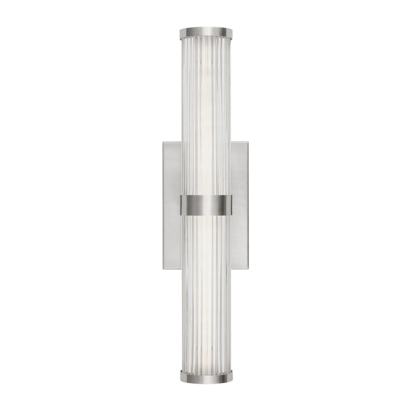 LED Bath Wall Sconce<br /><span style="color:#4AB0CE;">Entrega: 4-10 dias en USA</span><br /><span style="color:#4AB0CE;font-size:60%;">PREGUNTE POR ENTREGA EN PANAMA</span><br />Collection: Syden<br />Finish: Brushed Nickel