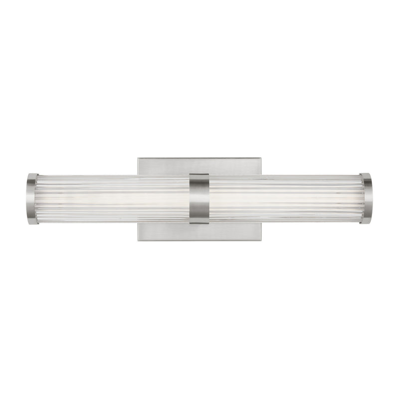 LED Bath Wall Sconce<br /><span style="color:#4AB0CE;">Entrega: 4-10 dias en USA</span><br /><span style="color:#4AB0CE;font-size:60%;">PREGUNTE POR ENTREGA EN PANAMA</span><br />Collection: Syden<br />Finish: Brushed Nickel