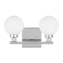 Two Light Bath Vanity<br /><span style="color:#4AB0CE;">Entrega: 4-10 dias en USA</span><br /><span style="color:#4AB0CE;font-size:60%;">PREGUNTE POR ENTREGA EN PANAMA</span><br />Collection: Clybourn<br />Finish: Chrome