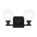 Two Light Bath Vanity<br /><span style="color:#4AB0CE;">Entrega: 4-10 dias en USA</span><br /><span style="color:#4AB0CE;font-size:60%;">PREGUNTE POR ENTREGA EN PANAMA</span><br />Collection: Clybourn<br />Finish: Midnight Black