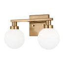 Two Light Bath Vanity<br /><span style="color:#4AB0CE;">Entrega: 4-10 dias en USA</span><br /><span style="color:#4AB0CE;font-size:60%;">PREGUNTE POR ENTREGA EN PANAMA</span><br />Collection: Clybourn<br />Finish: Satin Brass
