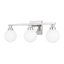 Three Light Bath Vanity<br /><span style="color:#4AB0CE;">Entrega: 4-10 dias en USA</span><br /><span style="color:#4AB0CE;font-size:60%;">PREGUNTE POR ENTREGA EN PANAMA</span><br />Collection: Clybourn<br />Finish: Chrome