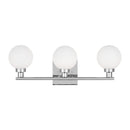 Three Light Bath Vanity<br /><span style="color:#4AB0CE;">Entrega: 4-10 dias en USA</span><br /><span style="color:#4AB0CE;font-size:60%;">PREGUNTE POR ENTREGA EN PANAMA</span><br />Collection: Clybourn<br />Finish: Chrome