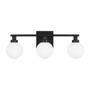 Three Light Bath Vanity<br /><span style="color:#4AB0CE;">Entrega: 4-10 dias en USA</span><br /><span style="color:#4AB0CE;font-size:60%;">PREGUNTE POR ENTREGA EN PANAMA</span><br />Collection: Clybourn<br />Finish: Midnight Black