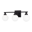 Three Light Bath Vanity<br /><span style="color:#4AB0CE;">Entrega: 4-10 dias en USA</span><br /><span style="color:#4AB0CE;font-size:60%;">PREGUNTE POR ENTREGA EN PANAMA</span><br />Collection: Clybourn<br />Finish: Midnight Black