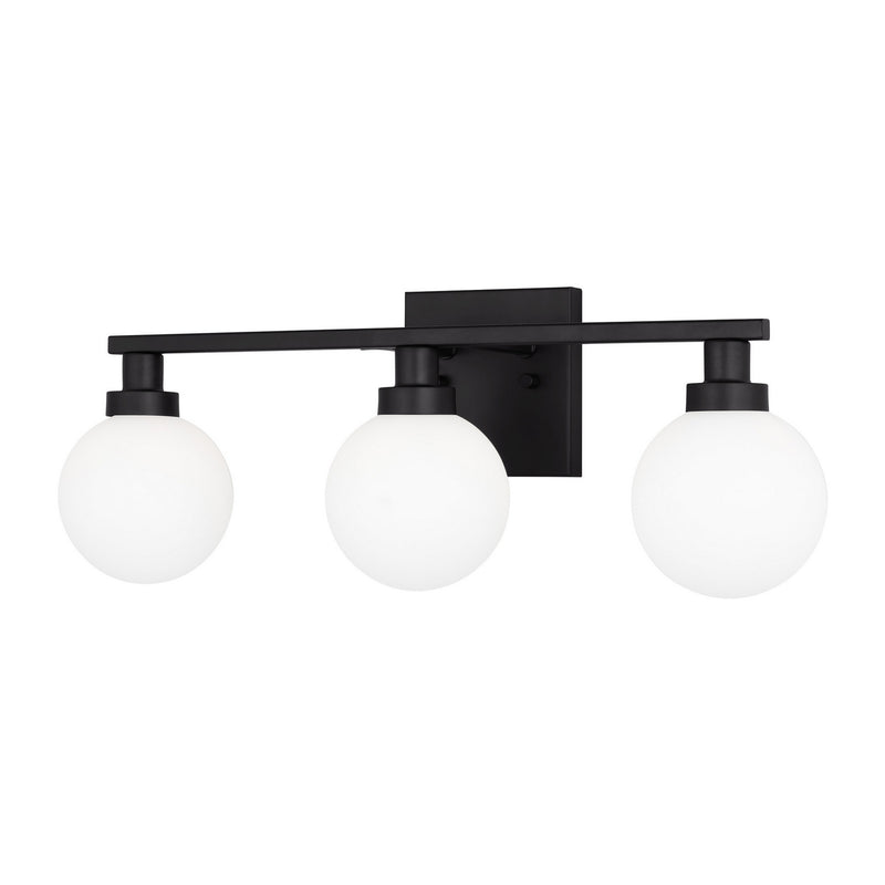 Three Light Bath Vanity<br /><span style="color:#4AB0CE;">Entrega: 2-3 semanas en USA</span><br /><span style="color:#4AB0CE;font-size:60%;">PREGUNTE POR ENTREGA EN PANAMA</span><br />Collection: Clybourn<br />Finish: Midnight Black