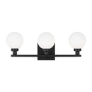 Three Light Bath Vanity<br /><span style="color:#4AB0CE;">Entrega: 4-10 dias en USA</span><br /><span style="color:#4AB0CE;font-size:60%;">PREGUNTE POR ENTREGA EN PANAMA</span><br />Collection: Clybourn<br />Finish: Midnight Black