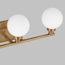 Three Light Bath Vanity<br /><span style="color:#4AB0CE;">Entrega: 13-14 semanas en USA</span><br /><span style="color:#4AB0CE;font-size:60%;">PREGUNTE POR ENTREGA EN PANAMA</span><br />Collection: Clybourn<br />Finish: Satin Brass