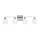 Four Light Bath Vanity<br /><span style="color:#4AB0CE;">Entrega: 4-10 dias en USA</span><br /><span style="color:#4AB0CE;font-size:60%;">PREGUNTE POR ENTREGA EN PANAMA</span><br />Collection: Clybourn<br />Finish: Chrome