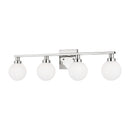 Four Light Bath Vanity<br /><span style="color:#4AB0CE;">Entrega: 4-10 dias en USA</span><br /><span style="color:#4AB0CE;font-size:60%;">PREGUNTE POR ENTREGA EN PANAMA</span><br />Collection: Clybourn<br />Finish: Chrome