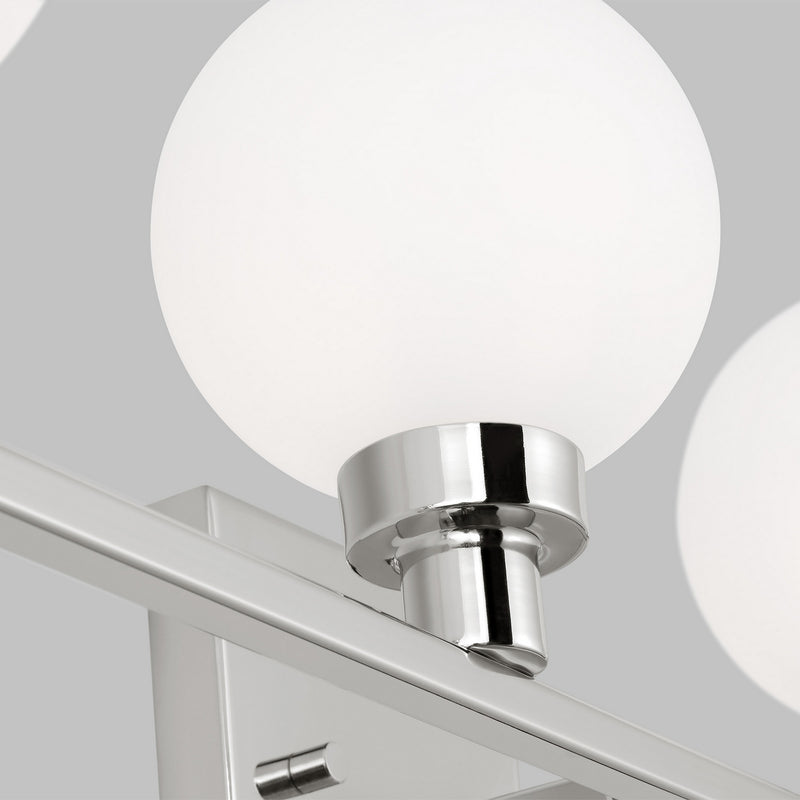 Four Light Bath Vanity<br /><span style="color:#4AB0CE;">Entrega: 4-10 dias en USA</span><br /><span style="color:#4AB0CE;font-size:60%;">PREGUNTE POR ENTREGA EN PANAMA</span><br />Collection: Clybourn<br />Finish: Chrome