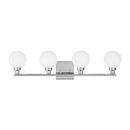Four Light Bath Vanity<br /><span style="color:#4AB0CE;">Entrega: 4-10 dias en USA</span><br /><span style="color:#4AB0CE;font-size:60%;">PREGUNTE POR ENTREGA EN PANAMA</span><br />Collection: Clybourn<br />Finish: Chrome