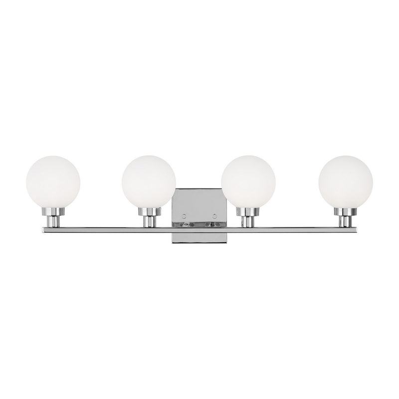 Four Light Bath Vanity<br /><span style="color:#4AB0CE;">Entrega: 4-10 dias en USA</span><br /><span style="color:#4AB0CE;font-size:60%;">PREGUNTE POR ENTREGA EN PANAMA</span><br />Collection: Clybourn<br />Finish: Chrome