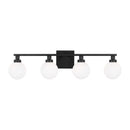 Four Light Bath Vanity<br /><span style="color:#4AB0CE;">Entrega: 8-9 semanas en USA</span><br /><span style="color:#4AB0CE;font-size:60%;">PREGUNTE POR ENTREGA EN PANAMA</span><br />Collection: Clybourn<br />Finish: Midnight Black