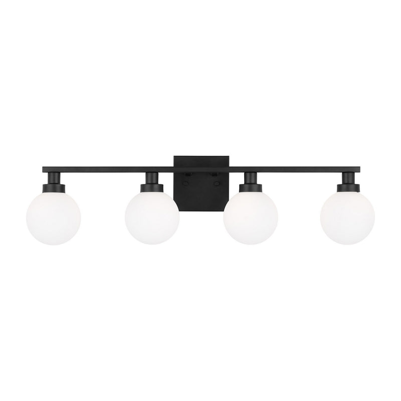 Four Light Bath Vanity<br /><span style="color:#4AB0CE;">Entrega: 4-10 dias en USA</span><br /><span style="color:#4AB0CE;font-size:60%;">PREGUNTE POR ENTREGA EN PANAMA</span><br />Collection: Clybourn<br />Finish: Midnight Black