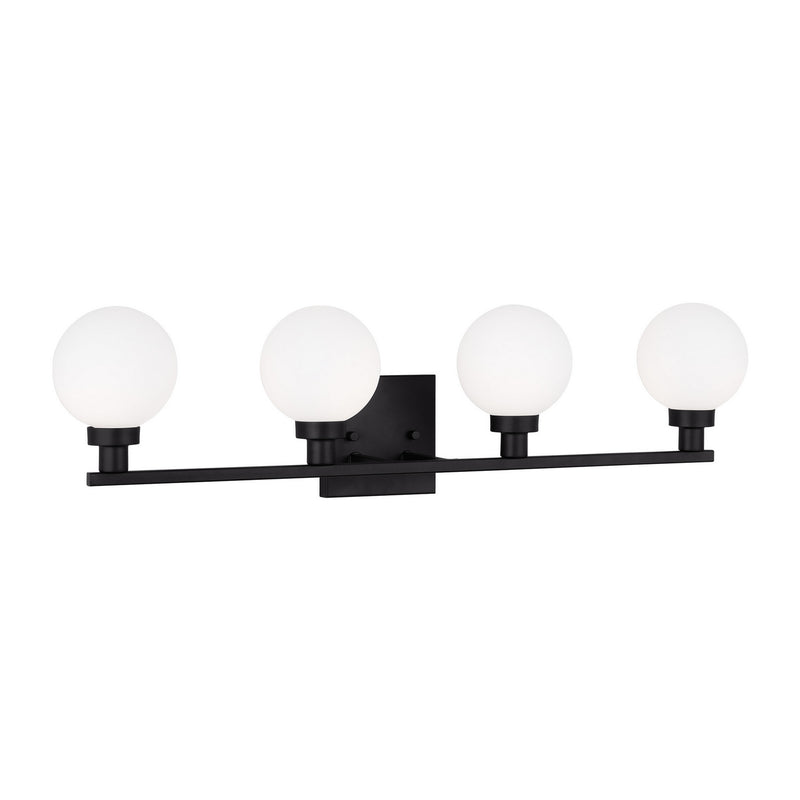 Four Light Bath Vanity<br /><span style="color:#4AB0CE;">Entrega: 4-10 dias en USA</span><br /><span style="color:#4AB0CE;font-size:60%;">PREGUNTE POR ENTREGA EN PANAMA</span><br />Collection: Clybourn<br />Finish: Midnight Black