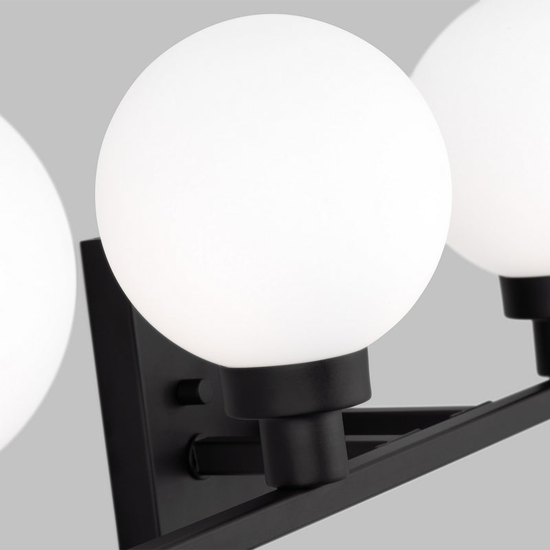 Four Light Bath Vanity<br /><span style="color:#4AB0CE;">Entrega: 4-10 dias en USA</span><br /><span style="color:#4AB0CE;font-size:60%;">PREGUNTE POR ENTREGA EN PANAMA</span><br />Collection: Clybourn<br />Finish: Midnight Black