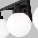 Four Light Bath Vanity<br /><span style="color:#4AB0CE;">Entrega: 4-10 dias en USA</span><br /><span style="color:#4AB0CE;font-size:60%;">PREGUNTE POR ENTREGA EN PANAMA</span><br />Collection: Clybourn<br />Finish: Midnight Black