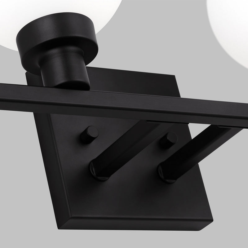 Four Light Bath Vanity<br /><span style="color:#4AB0CE;">Entrega: 4-10 dias en USA</span><br /><span style="color:#4AB0CE;font-size:60%;">PREGUNTE POR ENTREGA EN PANAMA</span><br />Collection: Clybourn<br />Finish: Midnight Black