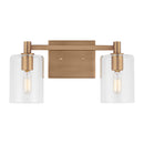 Two Light Bath Vanity<br /><span style="color:#4AB0CE;">Entrega: 4-10 dias en USA</span><br /><span style="color:#4AB0CE;font-size:60%;">PREGUNTE POR ENTREGA EN PANAMA</span><br />Collection: Fullton<br />Finish: Satin Brass