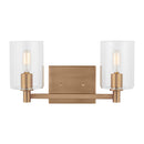 Two Light Bath Vanity<br /><span style="color:#4AB0CE;">Entrega: 4-10 dias en USA</span><br /><span style="color:#4AB0CE;font-size:60%;">PREGUNTE POR ENTREGA EN PANAMA</span><br />Collection: Fullton<br />Finish: Satin Brass