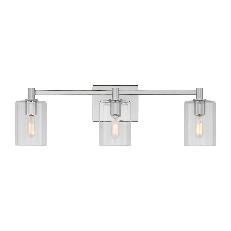 Three Light Bath Vanity<br /><span style="color:#4AB0CE;">Entrega: 4-10 dias en USA</span><br /><span style="color:#4AB0CE;font-size:60%;">PREGUNTE POR ENTREGA EN PANAMA</span><br />Collection: Fullton<br />Finish: Chrome