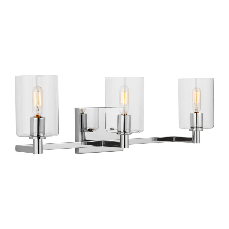 Three Light Bath Vanity<br /><span style="color:#4AB0CE;">Entrega: 4-10 dias en USA</span><br /><span style="color:#4AB0CE;font-size:60%;">PREGUNTE POR ENTREGA EN PANAMA</span><br />Collection: Fullton<br />Finish: Chrome