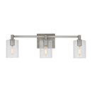 Three Light Bath Vanity<br /><span style="color:#4AB0CE;">Entrega: 10-11 semanas en USA</span><br /><span style="color:#4AB0CE;font-size:60%;">PREGUNTE POR ENTREGA EN PANAMA</span><br />Collection: Fullton<br />Finish: Brushed Nickel
