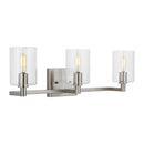 Three Light Bath Vanity<br /><span style="color:#4AB0CE;">Entrega: 10-11 semanas en USA</span><br /><span style="color:#4AB0CE;font-size:60%;">PREGUNTE POR ENTREGA EN PANAMA</span><br />Collection: Fullton<br />Finish: Brushed Nickel