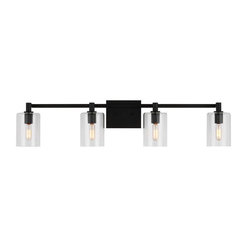 Four Light Bath Vanity<br /><span style="color:#4AB0CE;">Entrega: 4-10 dias en USA</span><br /><span style="color:#4AB0CE;font-size:60%;">PREGUNTE POR ENTREGA EN PANAMA</span><br />Collection: Fullton<br />Finish: Midnight Black
