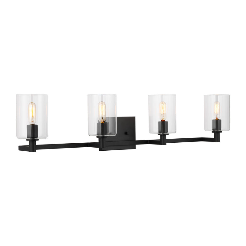 Four Light Bath Vanity<br /><span style="color:#4AB0CE;">Entrega: 4-10 dias en USA</span><br /><span style="color:#4AB0CE;font-size:60%;">PREGUNTE POR ENTREGA EN PANAMA</span><br />Collection: Fullton<br />Finish: Midnight Black